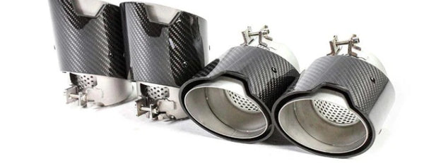 G80 G82 EXHAUST TIPS CARBON FIBER STAINLESS